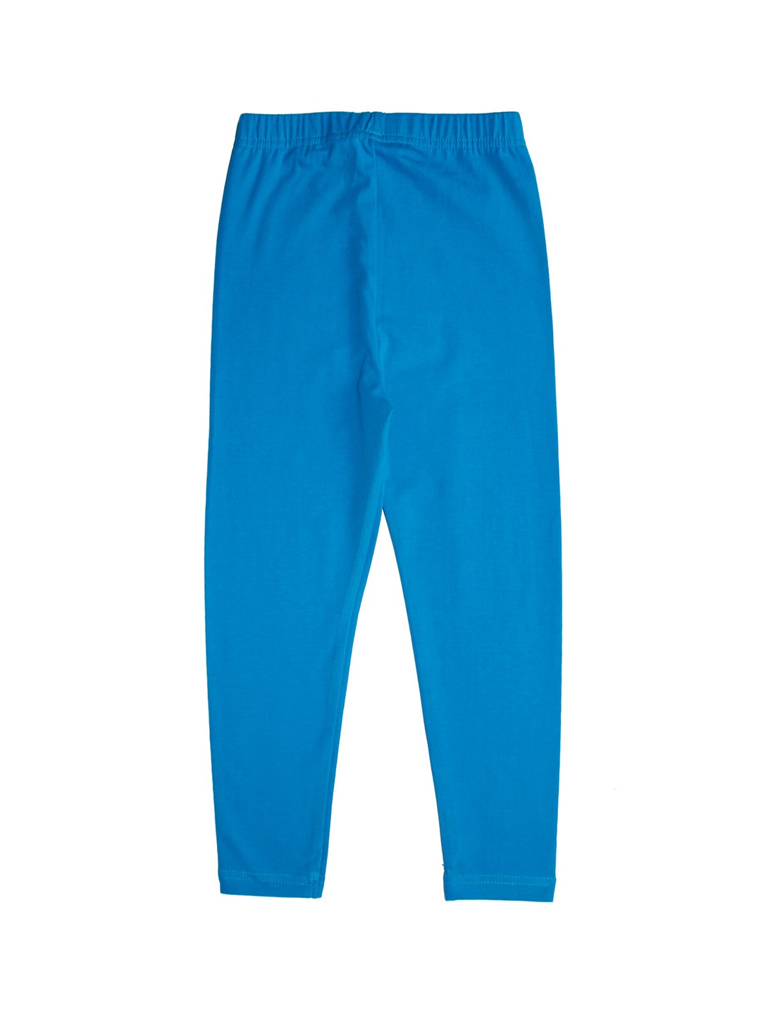 KiddoPanti Girls Blue Solid Ankle-Length Leggings