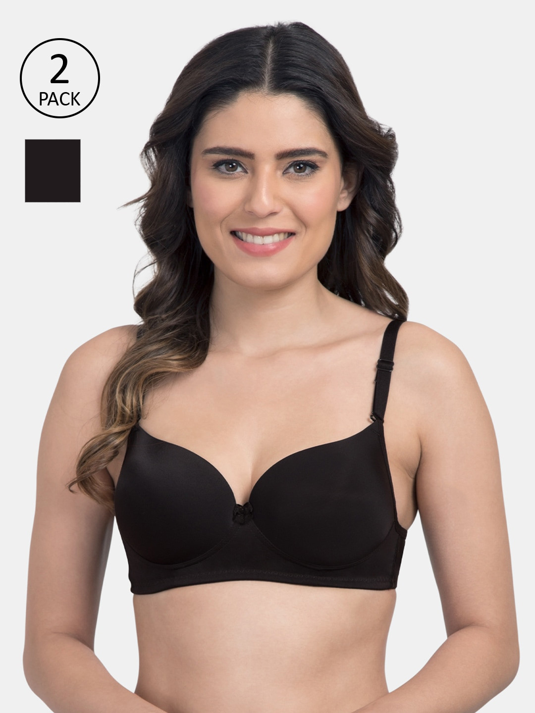 Tweens Pack Of 2 Black Solid Non-Wired Heavily Padded Everyday Bra TW-91570-2PC-BLK-30B
Tweens Pack Of 2 Black Solid Non-Wired Heavily Padded Everyday Bra TW-91570-2PC-BLK-30B