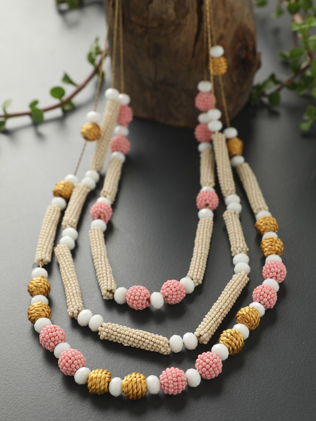 STREET 9 Multicoloured Multistrand Beaded Necklace, Multi