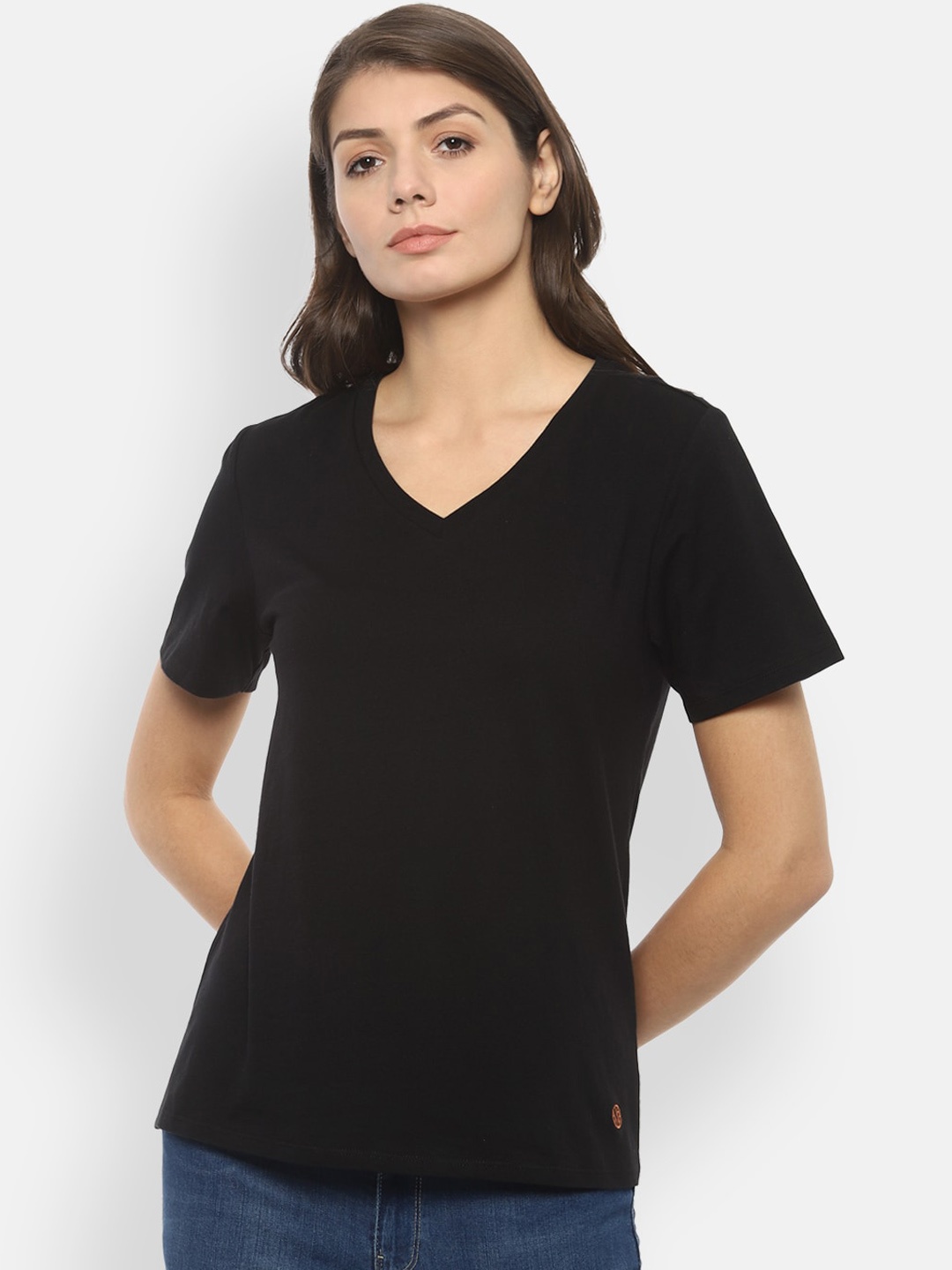 Van Heusen Women Black Solid Top