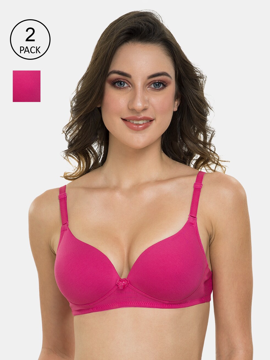 Tweens Pack Of 2 Pink Solid Underwired Lightly Padded Everyday Bra TLW-419-2PC-RSP-32B
Tweens Pack Of 2 Pink Solid Underwired Lightly Padded Everyday Bra TLW-419-2PC-RSP-32B