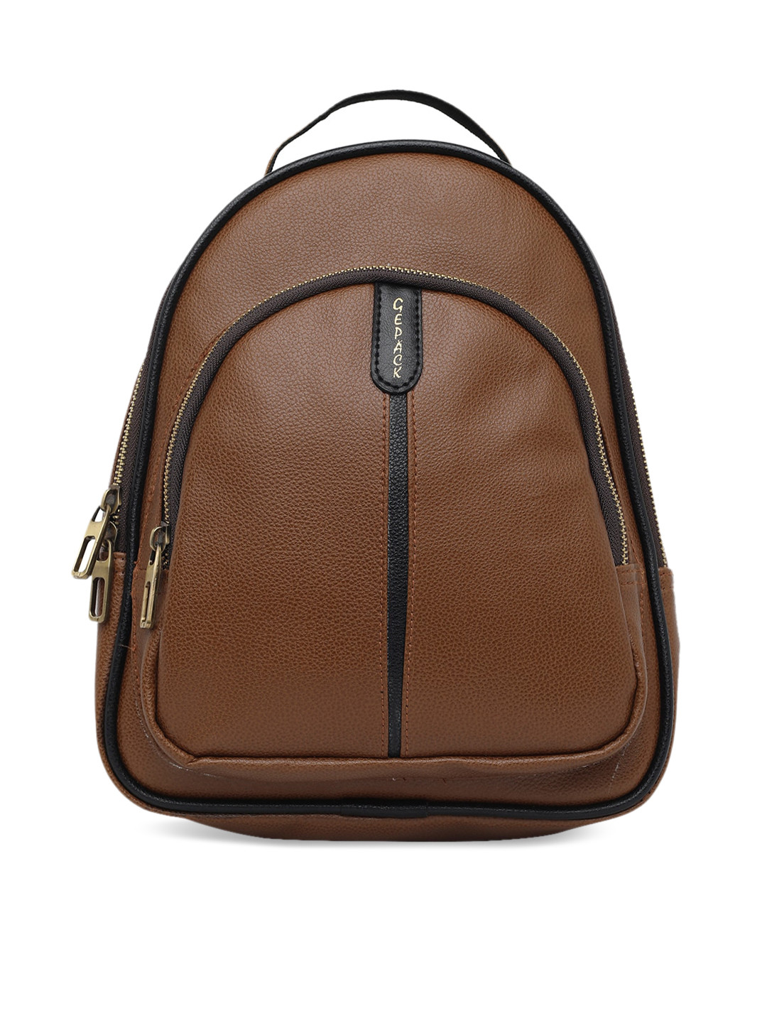 GEPACK by BagsRUs Women Tan Brown Solid Backpack 
GEPACK by BagsRUs Women Tan Brown Solid Backpack