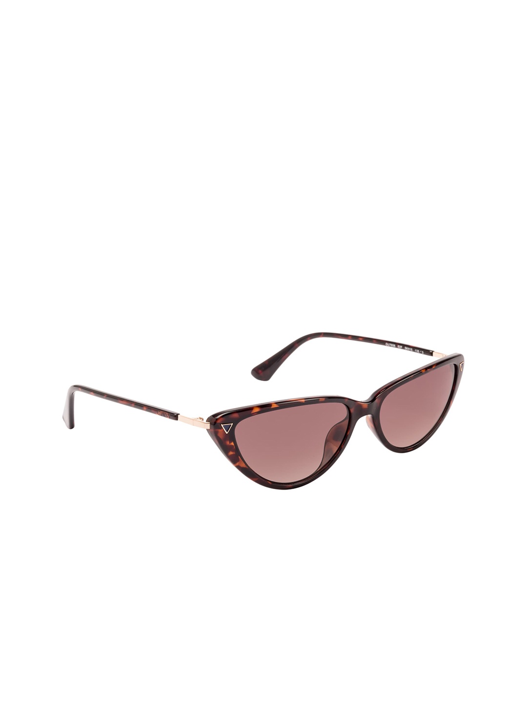GUESS Women Cateye Sunglasses GU7656, Brown