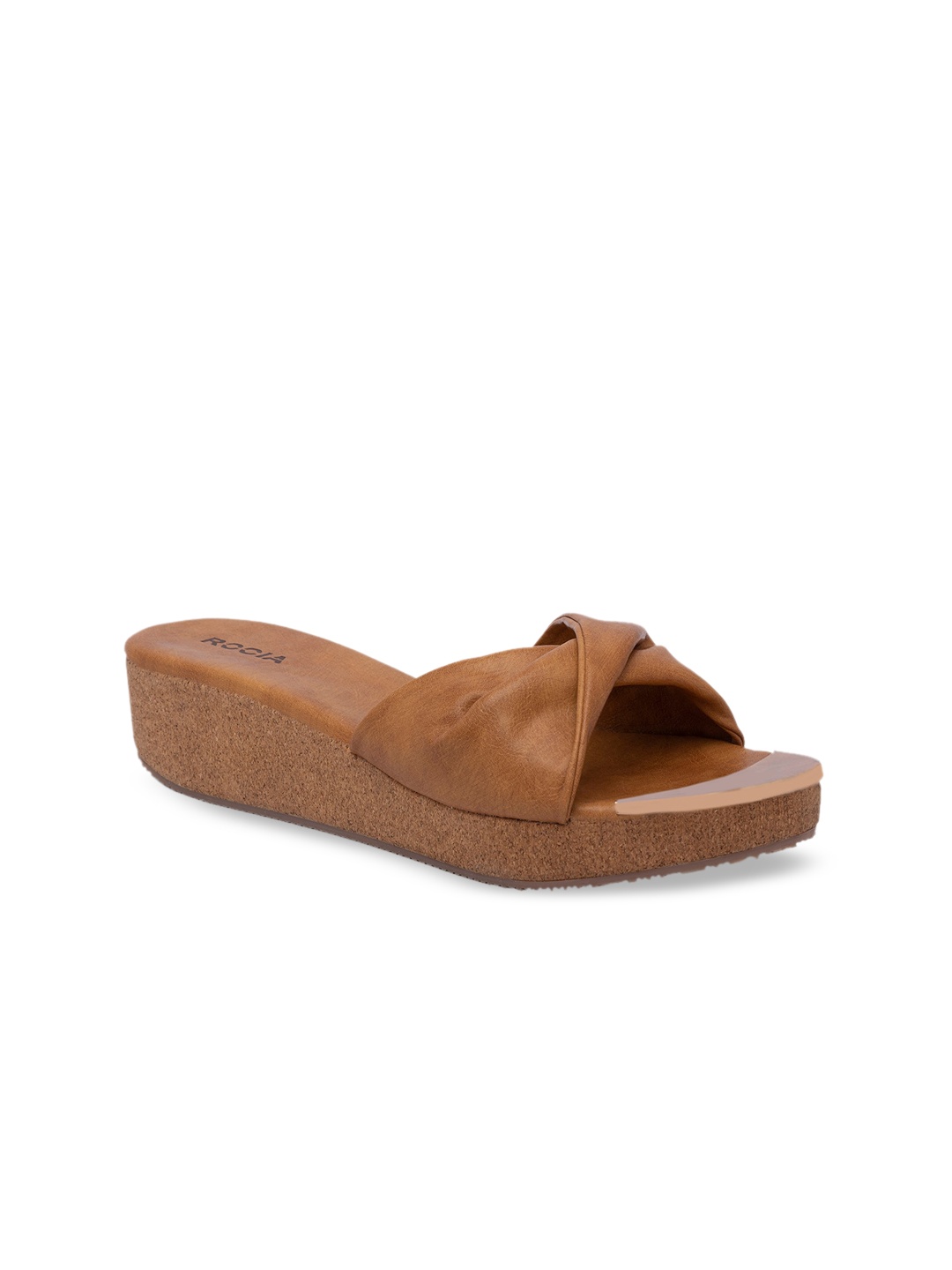 Rocia Women Brown Solid Peep Toes
