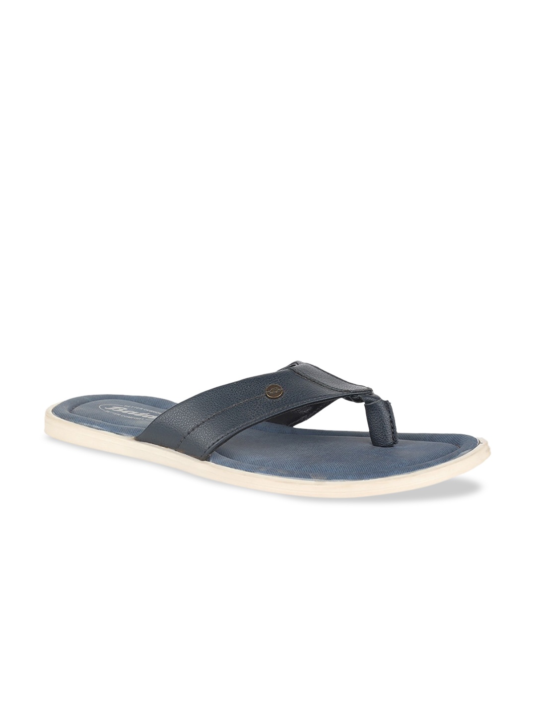 Bata Men Blue Solid Slip-On Flip-Flops