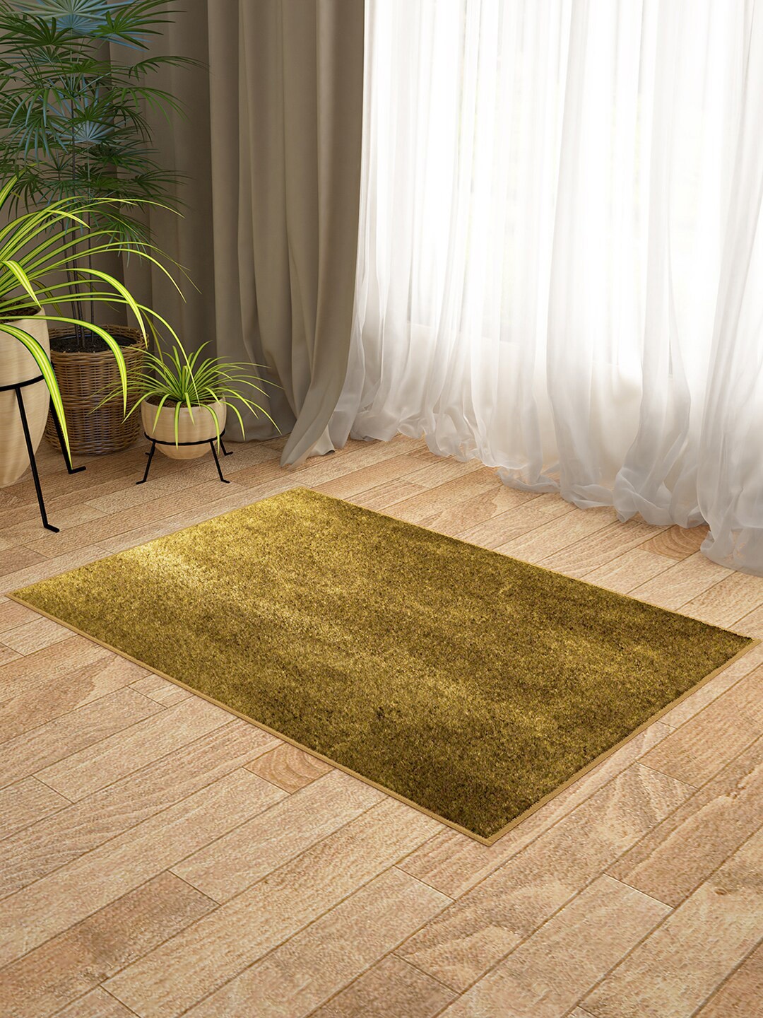Story@home Brown Solid Anti-Skid Berlin Doormat