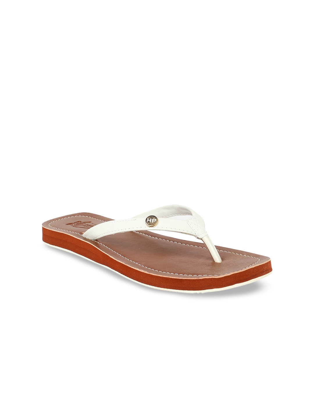 Hush Puppies Women White Solid Thong Flip-Flops