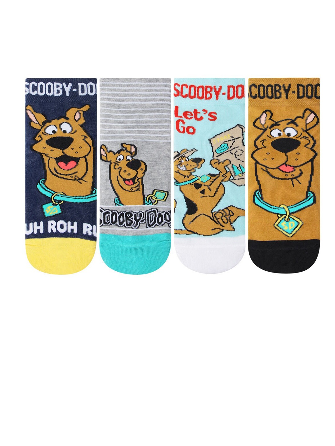 Bonjour Boys Pack Of 4 Ankle-Length Socks, Grey