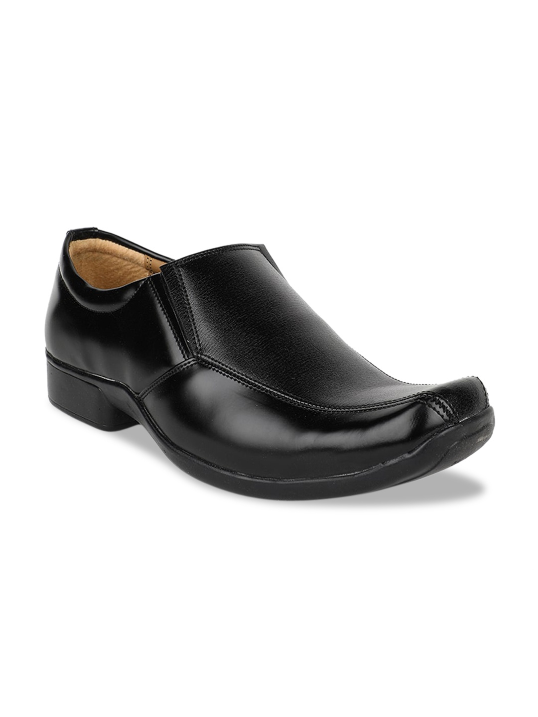 Bata Men Black Solid Formal Slip-Ons