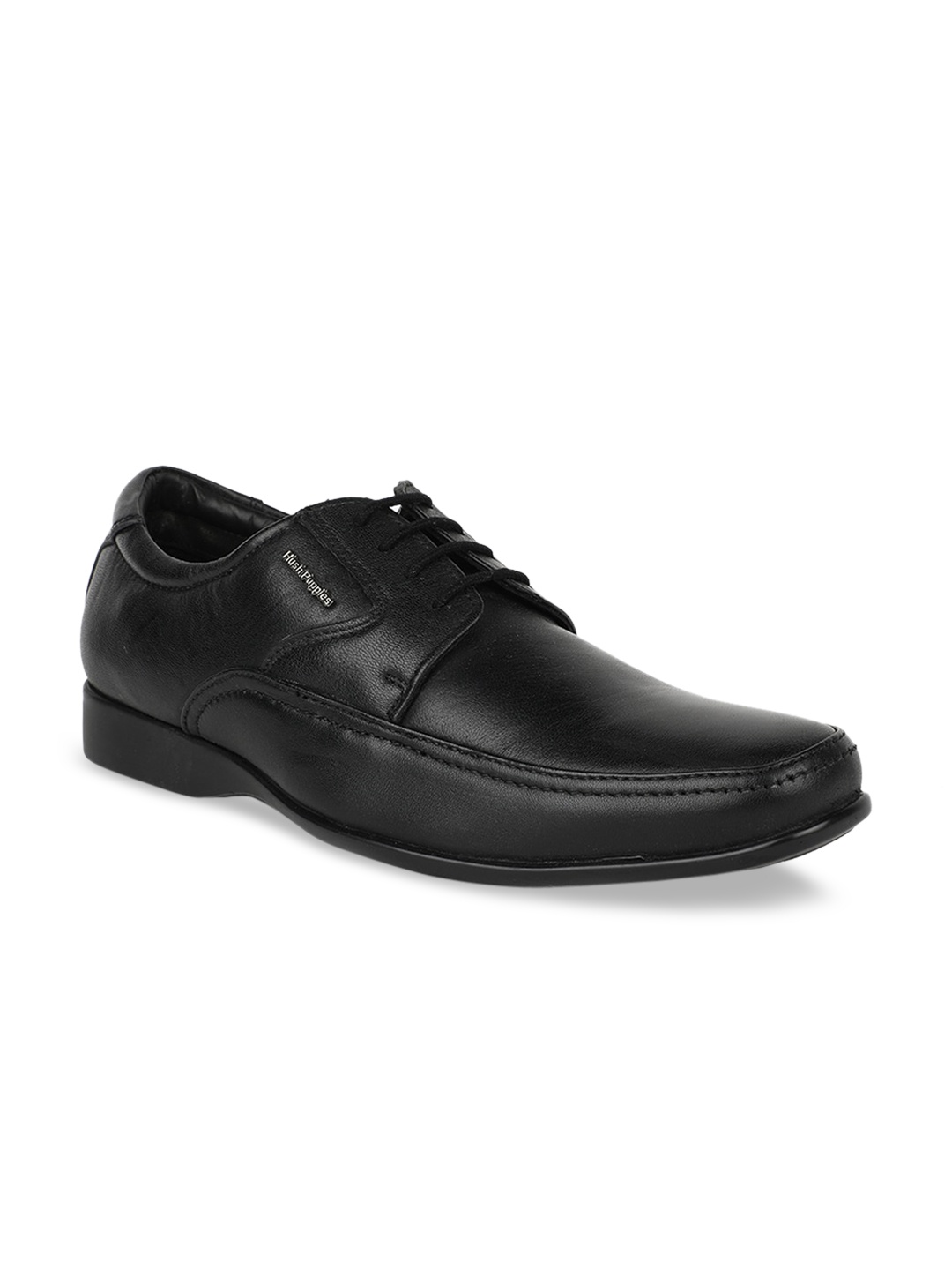 Hush Puppies Men Black Solid Formal Leather Derbys