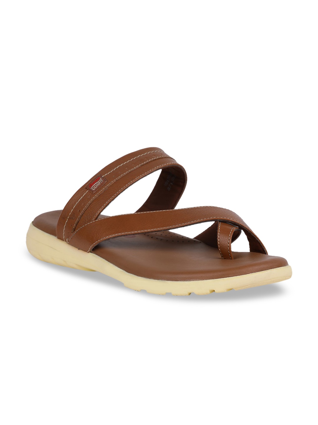 Bata Men Brown Solid Comfort Sandals