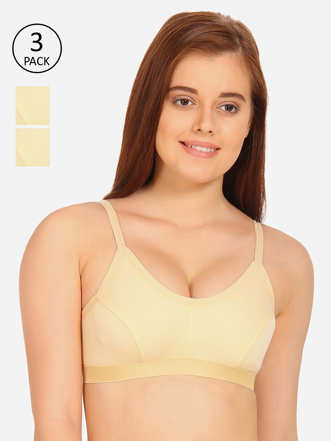 Innocence Pack Of 3 Yellow Solid Non-Padded Non-Wired Everyday Workout Bra BBAPLIN90253
Innocence Pack Of 3 Yellow Solid Non-Padded Non-Wired Everyday Workout Bra BBAPLIN90253