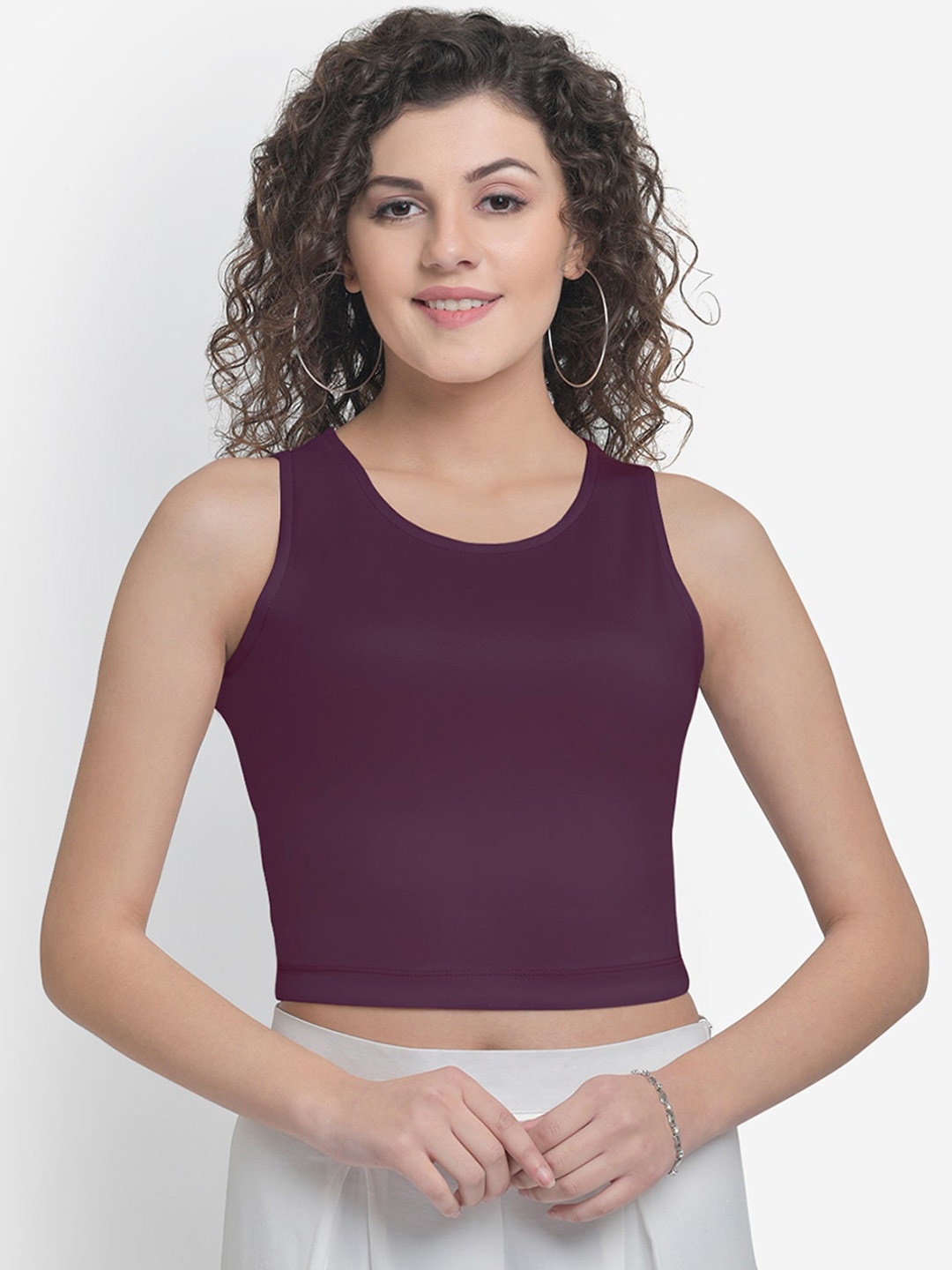 Martini Women Purple Solid Tank Top