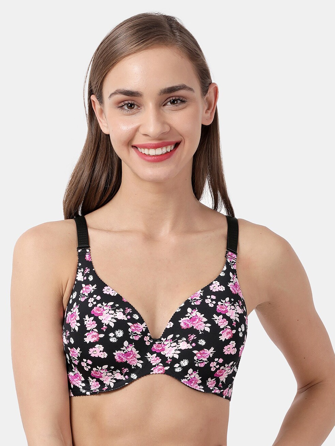shyaway Black & Pink Floral Printed Under-Wired Lightly Padded Everyday Bra SY91024-BlackPink
shyaway Black & Pink Floral Printed Under-Wired Lightly Padded Everyday Bra SY91024-BlackPink