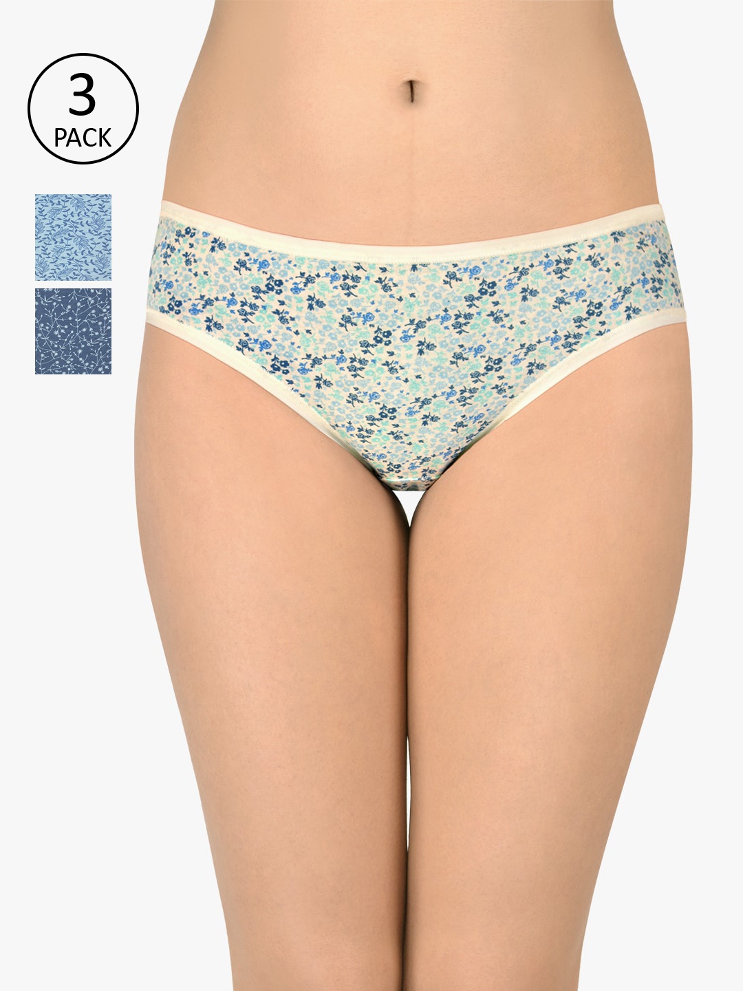 Amante Women Pack of 3 Assorted Bikini Briefs