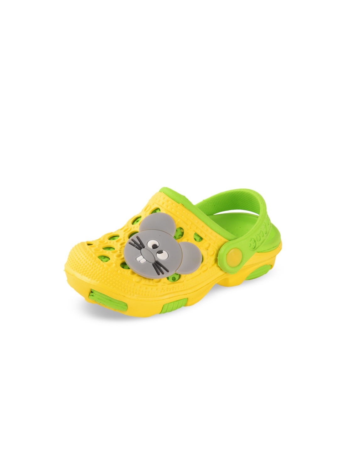 Yellow Bee Boys Yellow & Green Clogs