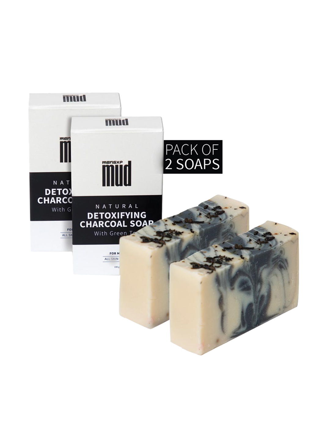 MensXP Set of 2 Mud Natural Handmade Detoxifying Charcoal Soap With Green Tea - 100 g each, Beige
MensXP Set of 2 Mud Natural Handmade Detoxifying Charcoal Soap With Green Tea - 100 g each, Beige