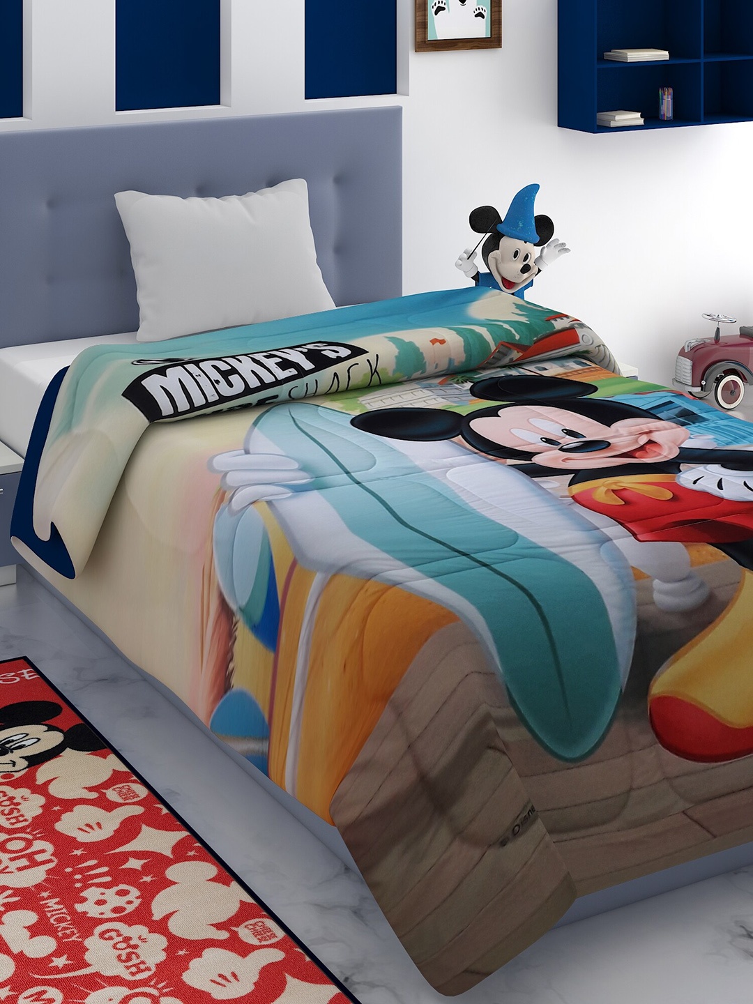 Disney Multicoloured Mickey Mouse Printed AC Room 300 GSM Single Bed Comforter, Multi
Disney Multicoloured Mickey Mouse Printed AC Room 300 GSM Single Bed Comforter, Multi