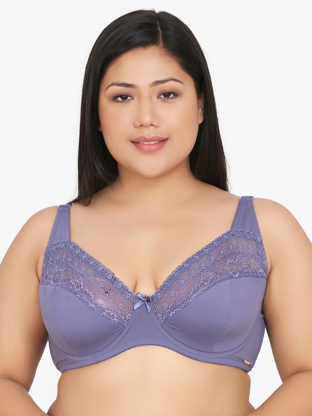 Curvy Love Women Purple Lace Underwired Lightly-Padded Full Coverage Plus Size Plunge Bra CL-15 PURPLE-C20
Curvy Love Women Purple Lace Underwired Lightly-Padded Full Coverage Plus Size Plunge Bra CL-15 PURPLE-C20