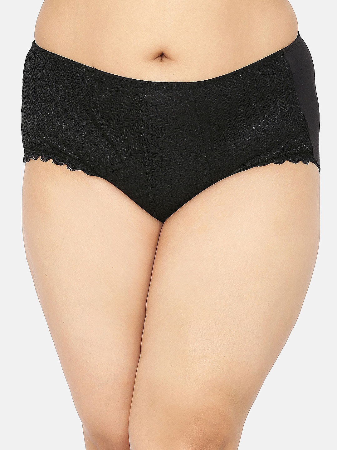 Curvy Love Plus Size Women Black Lace Self Design Knitted Hipster Briefs CLU-05 BLACK-C20
Curvy Love Plus Size Women Black Lace Self Design Knitted Hipster Briefs CLU-05 BLACK-C20