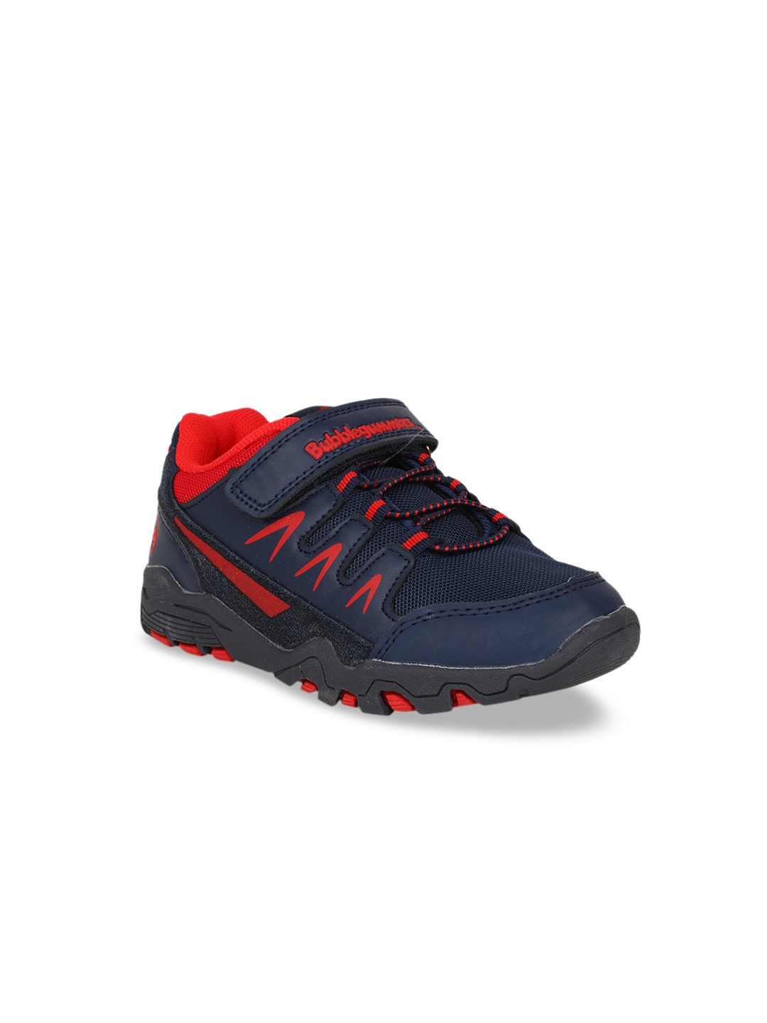 Bubblegummers Boys Navy Blue & Red Sneakers