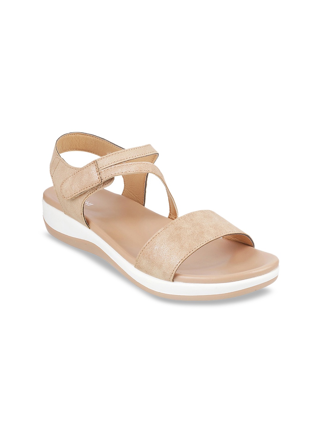 Mochi Women Beige Solid Heels