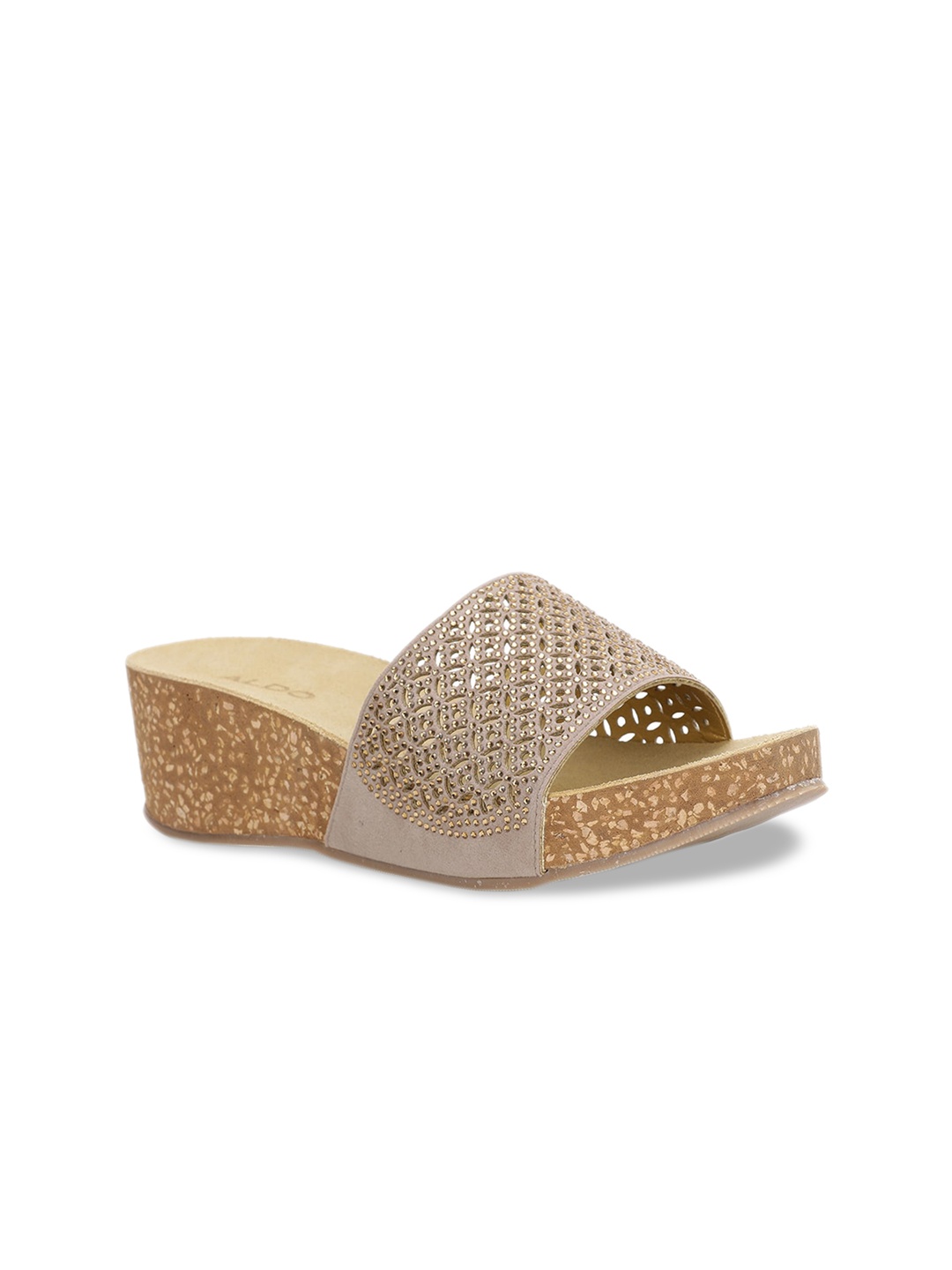 ALDO Women Beige Solid Flatform Heels