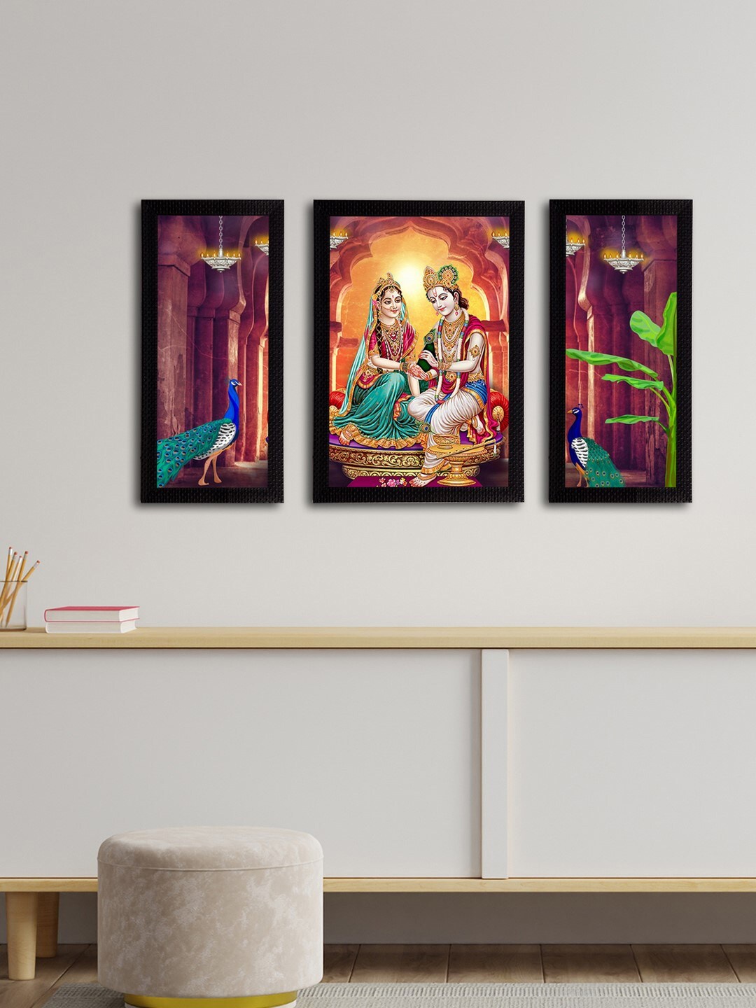 eCraftIndia Set of 3 Multicoloured Radha Krishna Satin Matt Textured UV Wall Arts, Multi
eCraftIndia Set of 3 Multicoloured Radha Krishna Satin Matt Textured UV Wall Arts, Multi