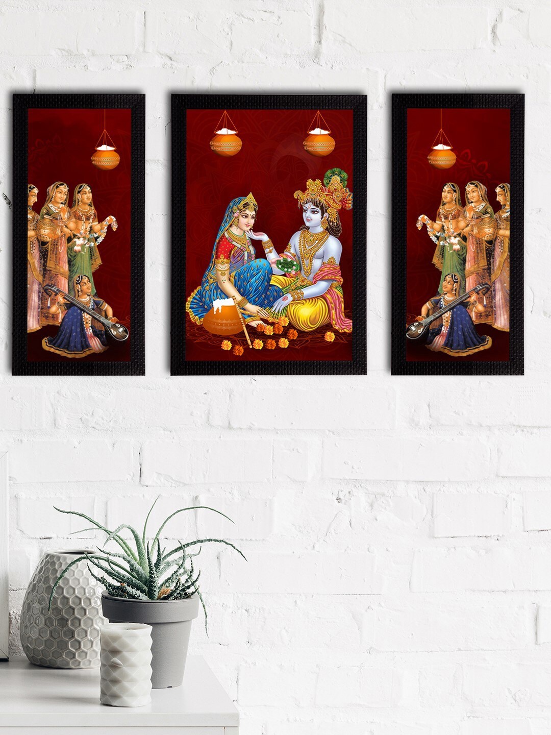 eCraftIndia Set of 3 Multicolored Radha Krishna Satin Matt Texture UV Wall Arts, Multi
eCraftIndia Set of 3 Multicolored Radha Krishna Satin Matt Texture UV Wall Arts, Multi