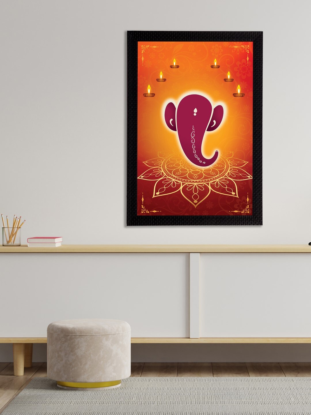 eCraftIndia Orange & Pink Lord Ganesha Satin Matt Texture Framed UV Wall Art Painting
eCraftIndia Orange & Pink Lord Ganesha Satin Matt Texture Framed UV Wall Art Painting