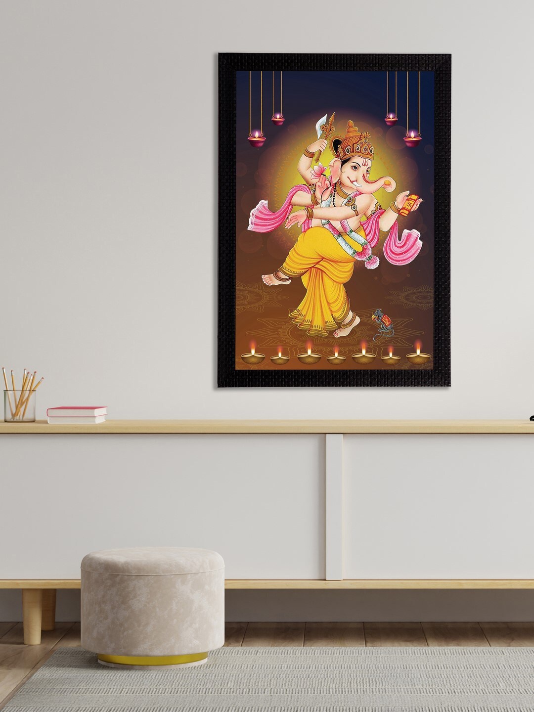 eCraftIndia Blue & Orange Lord Ganesha Satin Matt Texture Framed UV Wall Art Painting
eCraftIndia Blue & Orange Lord Ganesha Satin Matt Texture Framed UV Wall Art Painting
