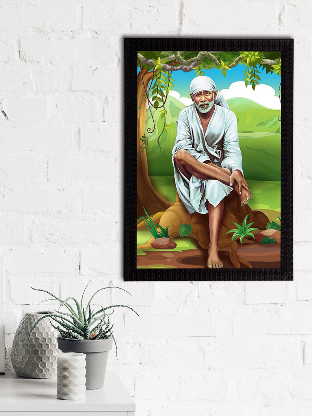 eCraftIndia Green & Brown Sai Baba Satin Matt Texture Framed UV Wall Art Painting
eCraftIndia Green & Brown Sai Baba Satin Matt Texture Framed UV Wall Art Painting