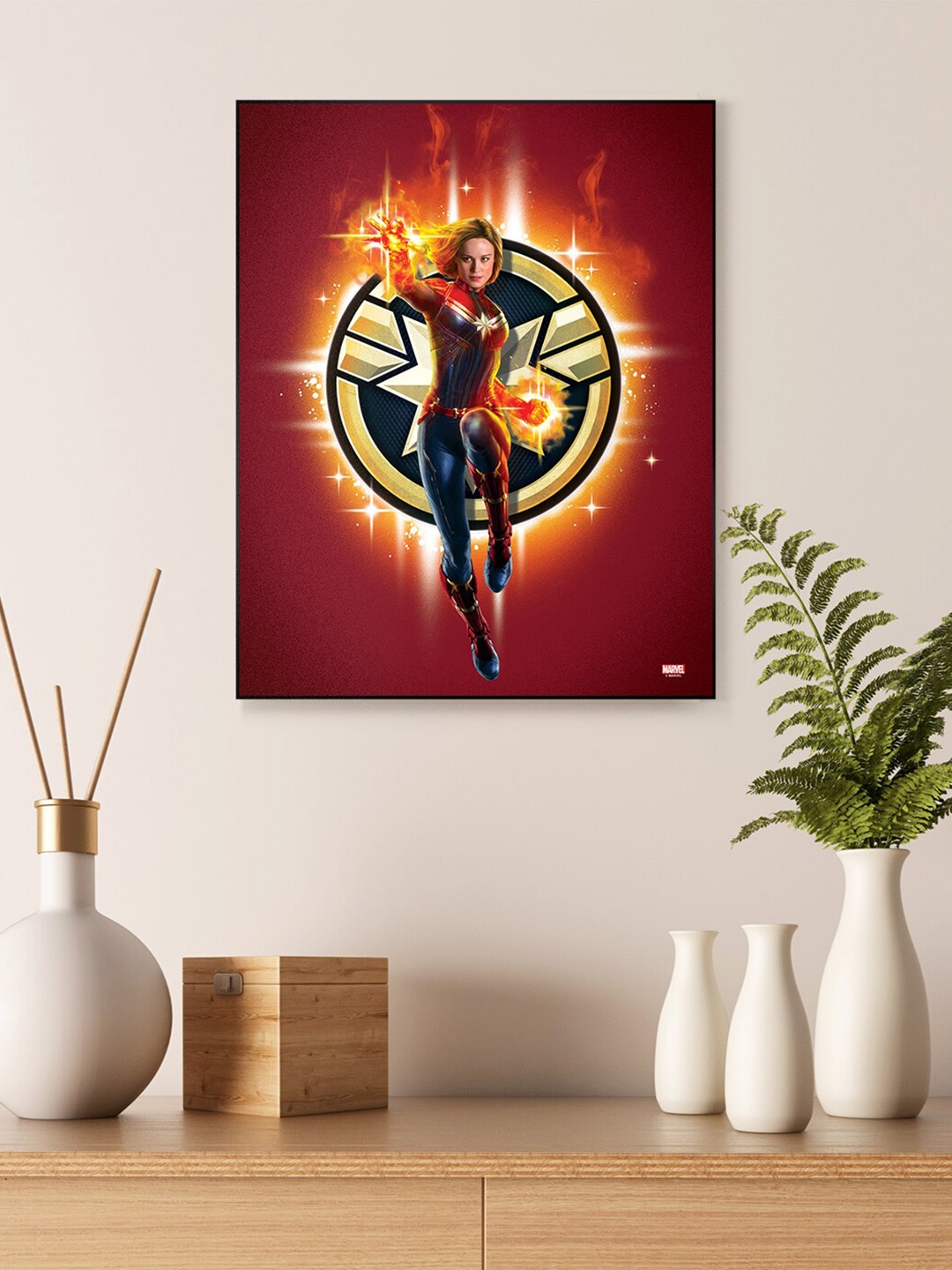 Planet Superheroes Red & Yellow Captain Marvel, Protector of the Skies Framed Wall Art
Planet Superheroes Red & Yellow Captain Marvel, Protector of the Skies Framed Wall Art