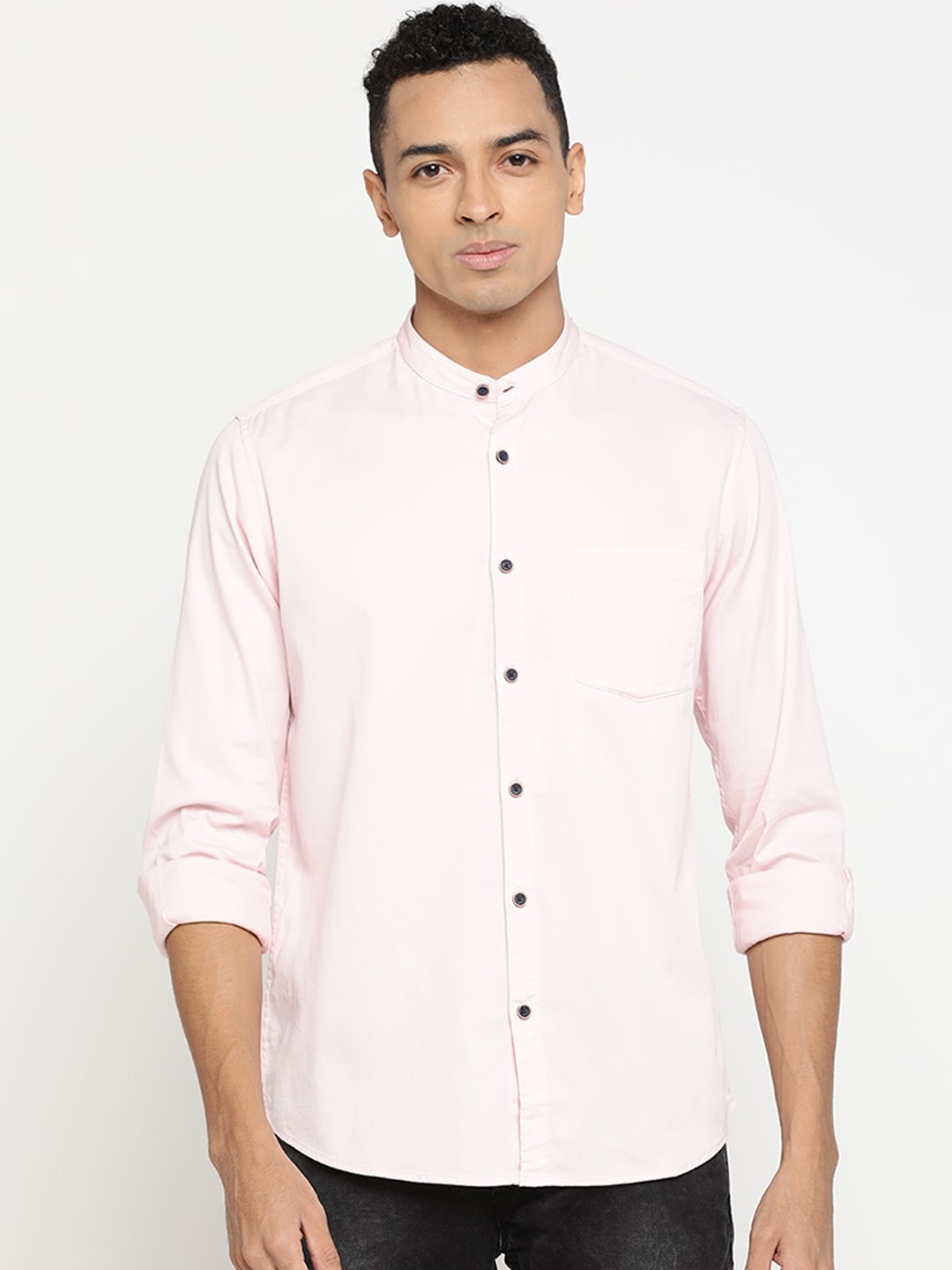 Pepe Jeans Men Pink Regular Fit Solid Casual Shirt