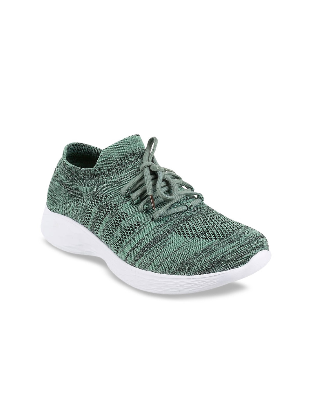 Metro Women Green Slip-On Sneakers