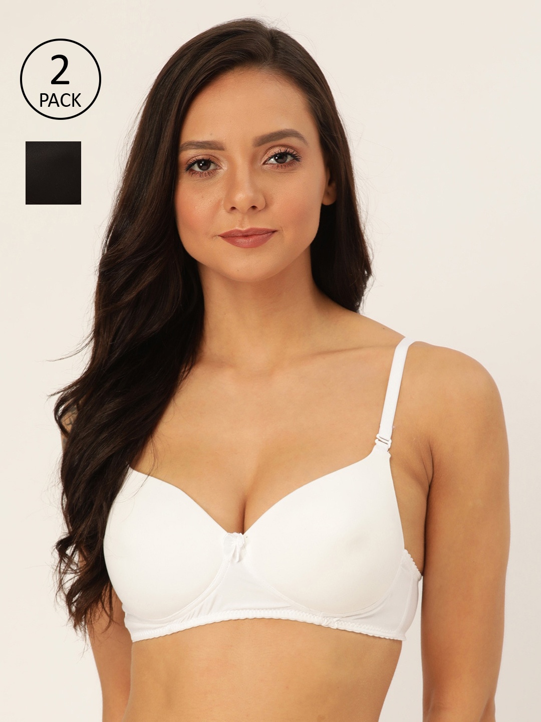 Lady Lyka Pack Of 2 Solid Non-Wired Lightly Padded T-shirt Bra AQUA-WHT-BLK-Multi, White
Lady Lyka Pack Of 2 Solid Non-Wired Lightly Padded T-shirt Bra AQUA-WHT-BLK-Multi, White
