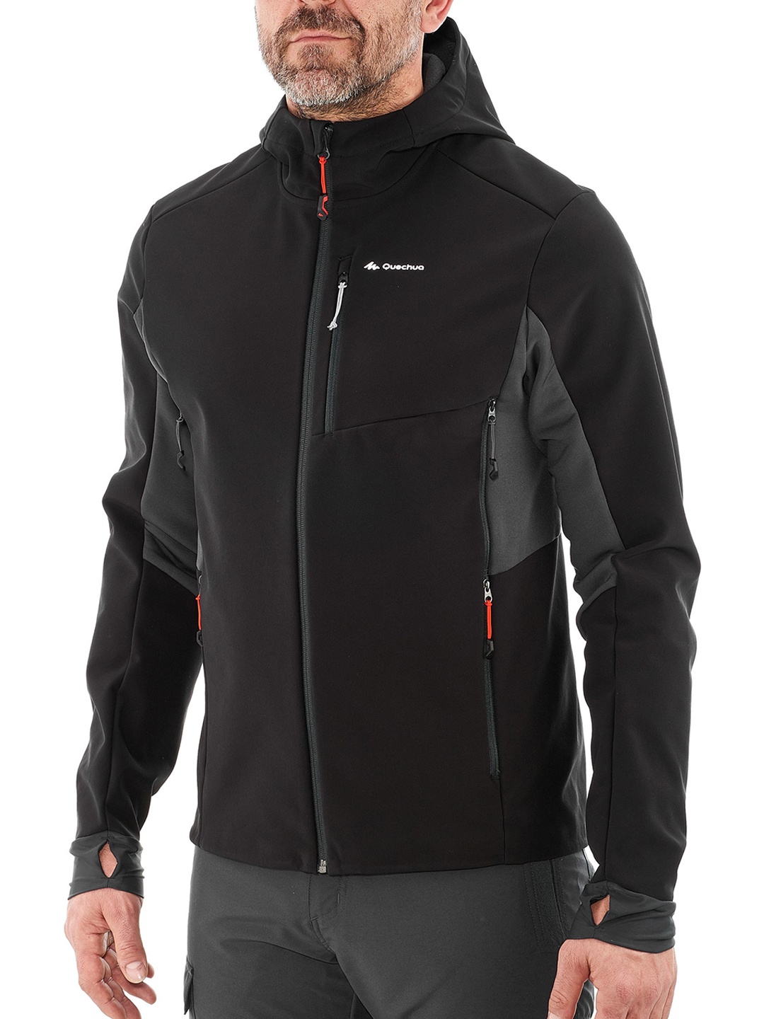 FORCLAZ By Decathlon Men Black & Grey Mountain Softshell Wind Hiking and Trekking Jacket
FORCLAZ By Decathlon Men Black & Grey Mountain Softshell Wind Hiking and Trekking Jacket