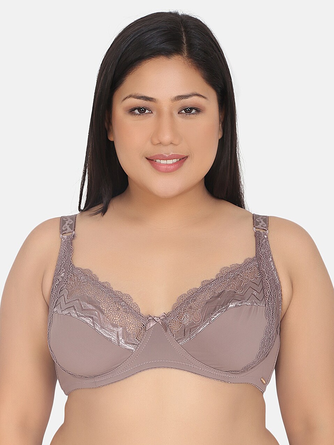 Curvy Love Plus Size Brown Solid Non-Padded Underwired Lace Plunge Bra-CL-17 BROWN-C20
Curvy Love Plus Size Brown Solid Non-Padded Underwired Lace Plunge Bra-CL-17 BROWN-C20