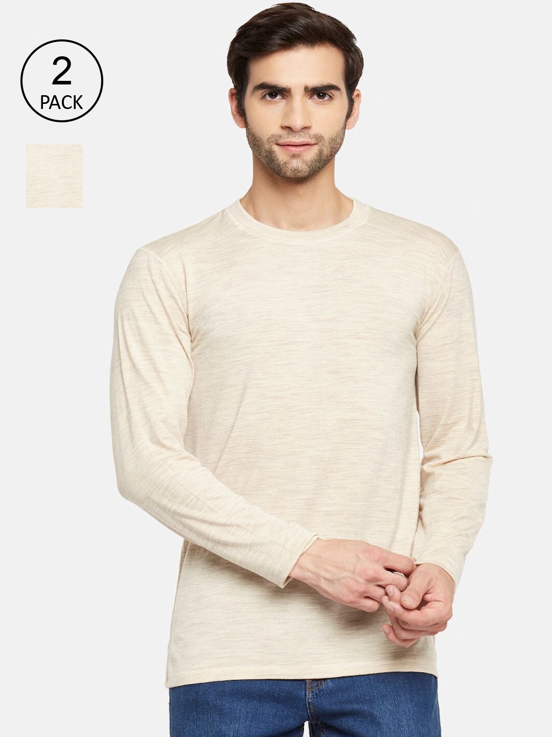 Kosha Men Pack Of 2 Oatmeal Merino Wool & Bamboo Lightweight Heat Retention Thermal Top, Beige
Kosha Men Pack Of 2 Oatmeal Merino Wool & Bamboo Lightweight Heat Retention Thermal Top, Beige