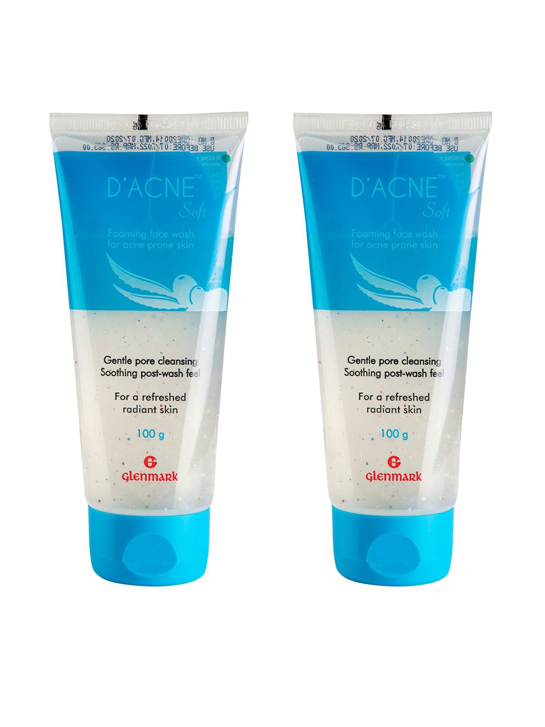 DACNE Unisex Pack Of 2 Soft Anti-Acne Face Wash 100 gm, White