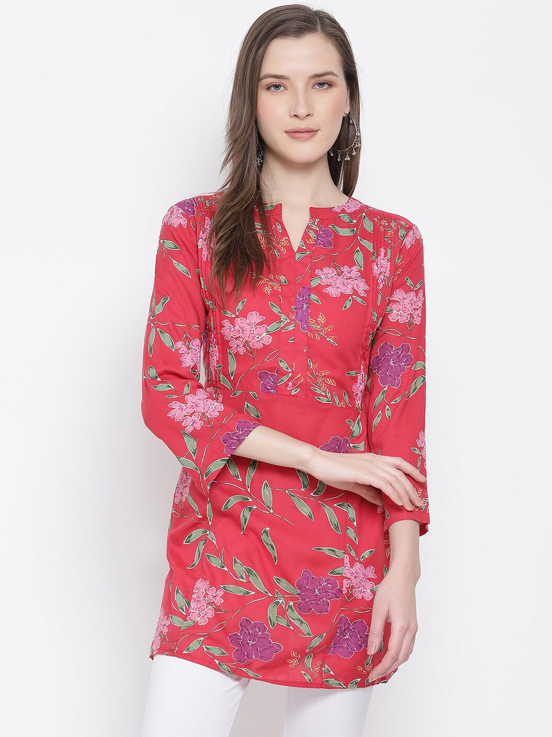 Oxolloxo Women's Red & Pink Printed Tunic
Oxolloxo Women's Red & Pink Printed Tunic