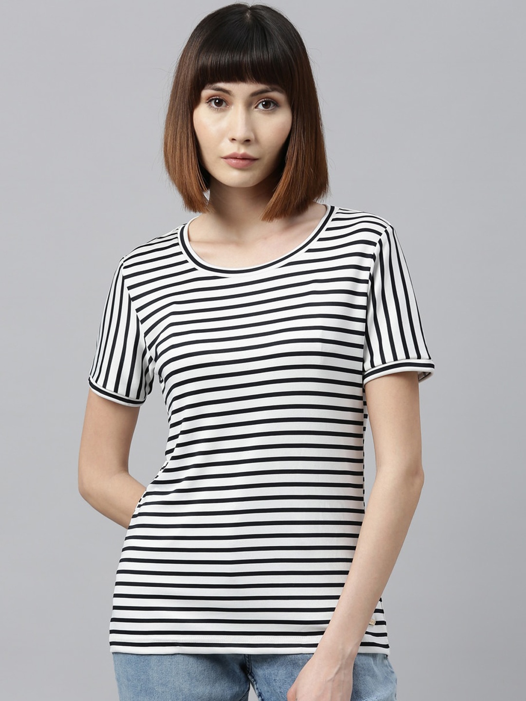 Park Avenue Woman Women White Striped Top