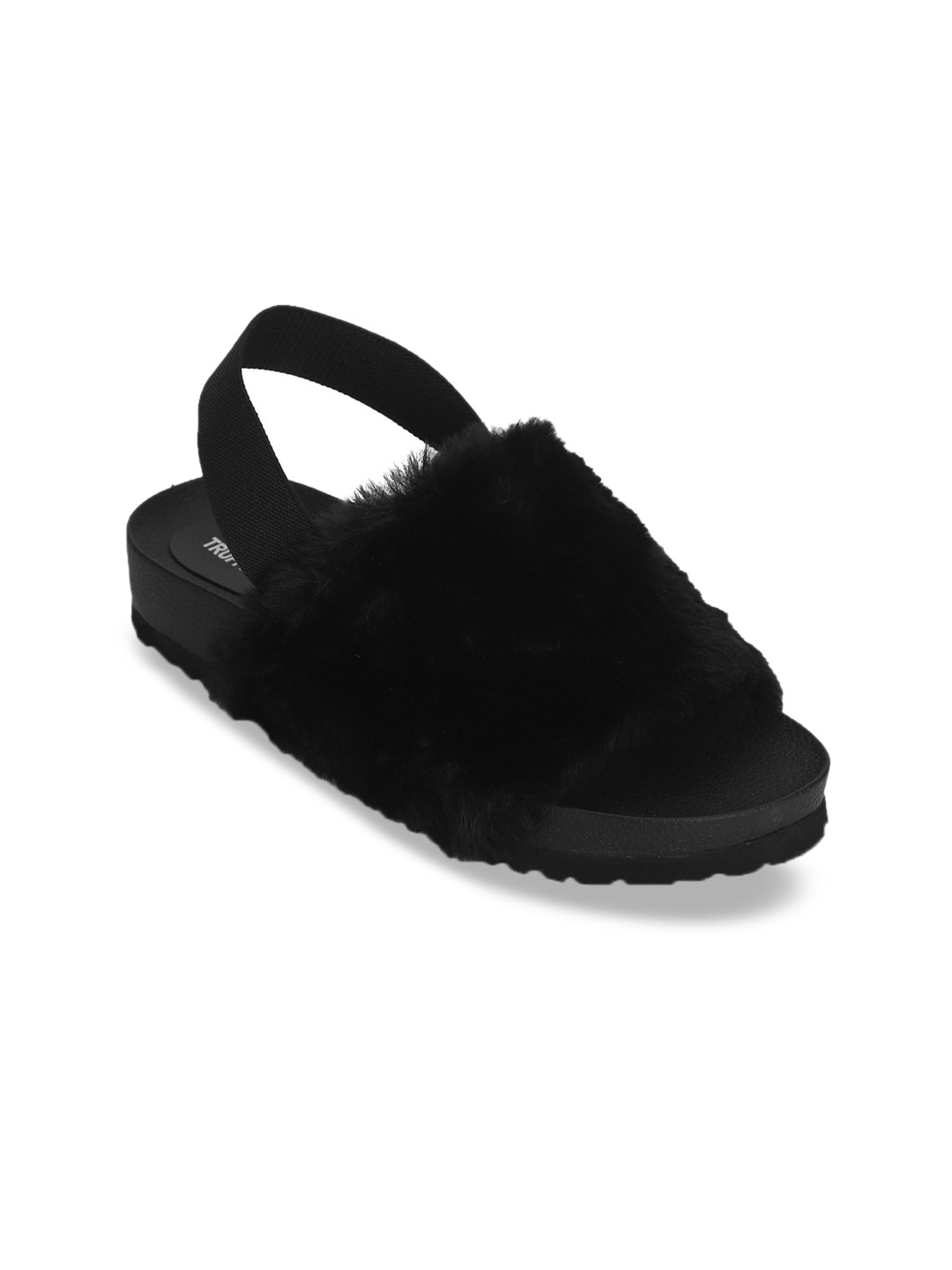Truffle Collection Women Black Solid Faux Fur Open Toe Flats
Truffle Collection Women Black Solid Faux Fur Open Toe Flats