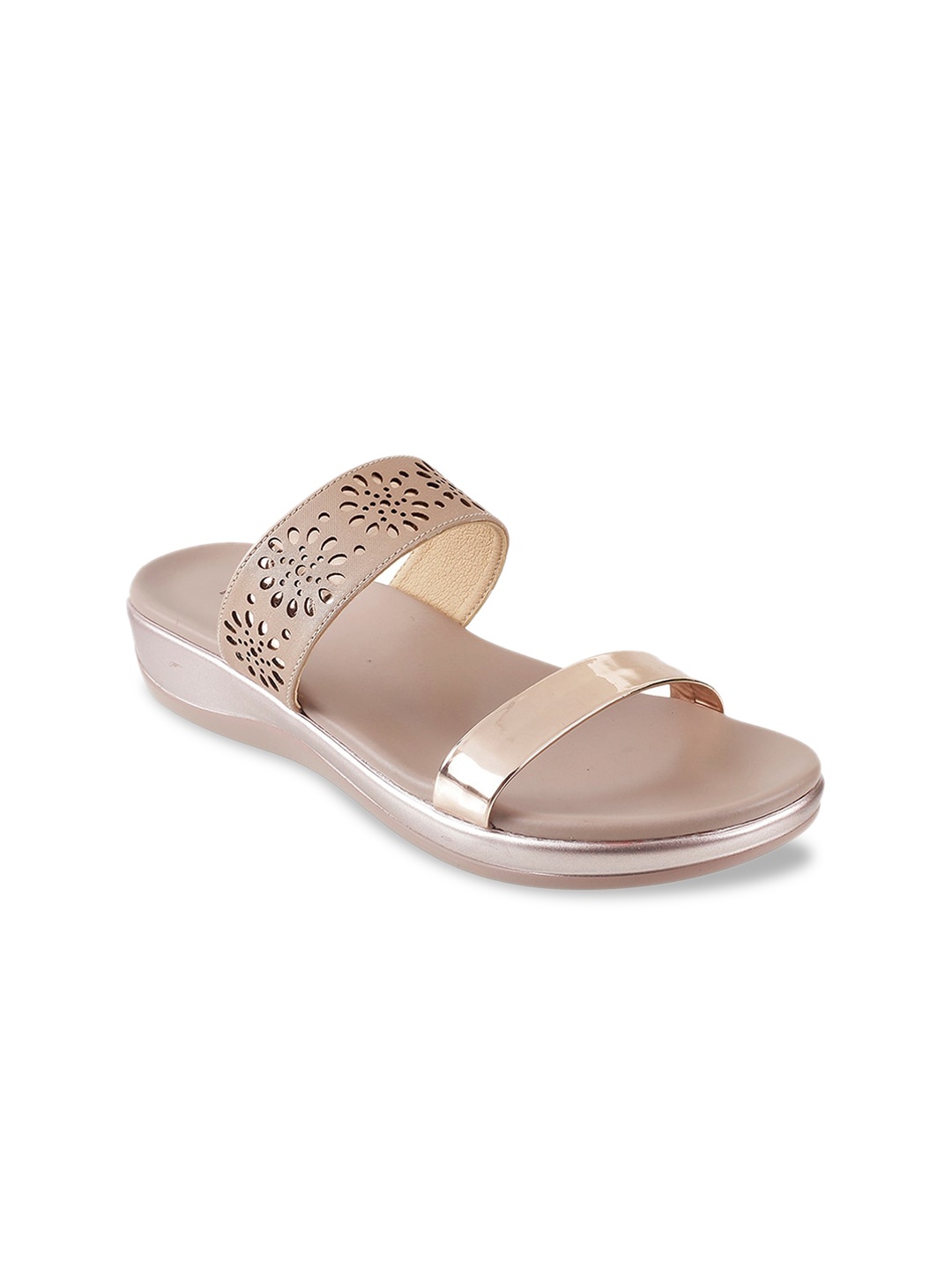 Metro Women Beige Solid Heels
