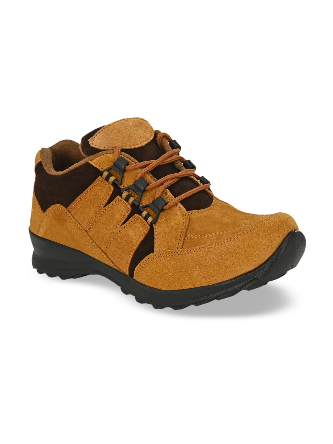 BUCIK Men Tan Brown Leather Sneakers