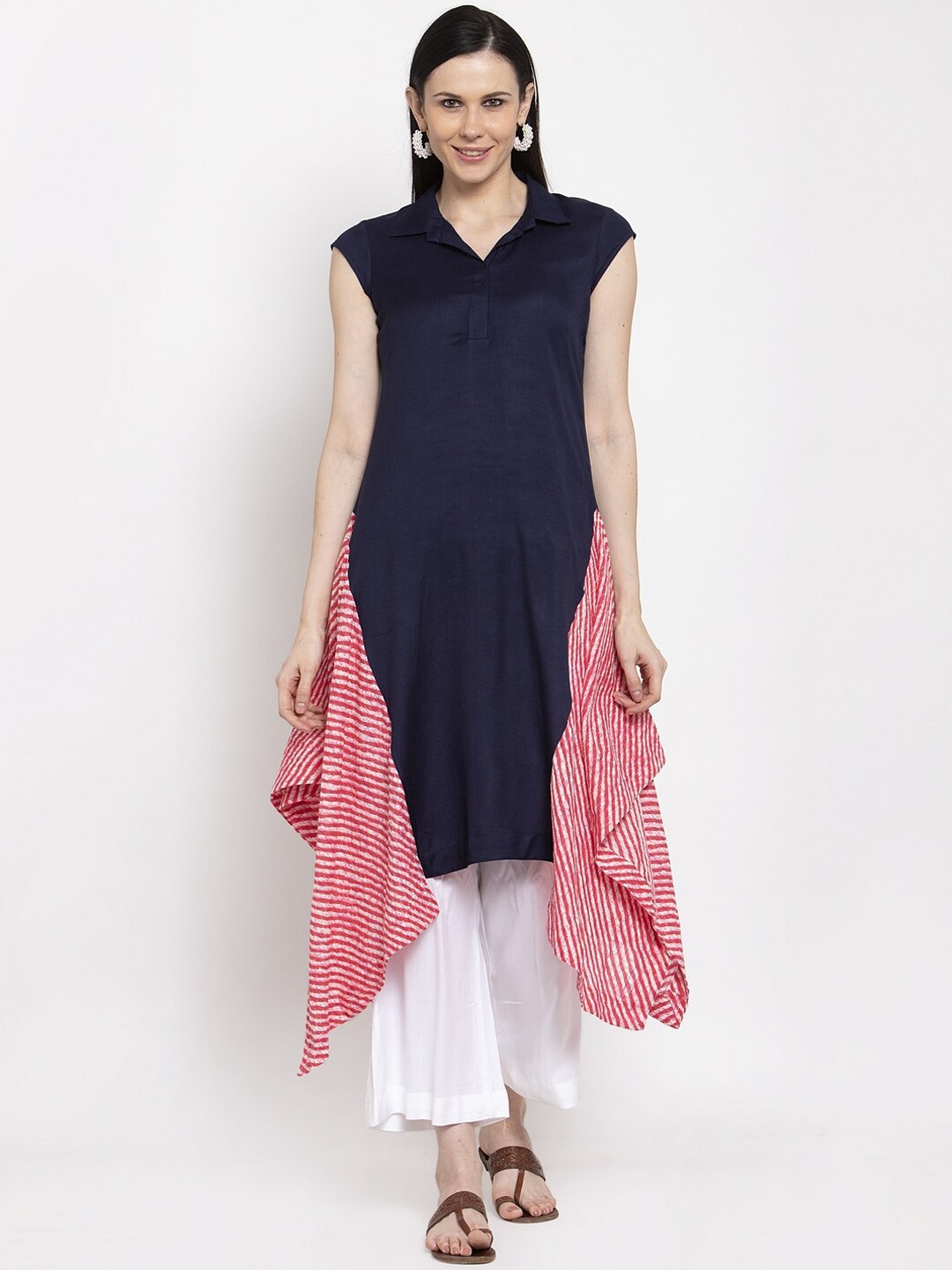 DUGRI BE THE ONE Women Blue & Red Colourblocked Kurta with Palazzos & Dupatta
DUGRI BE THE ONE Women Blue & Red Colourblocked Kurta with Palazzos & Dupatta