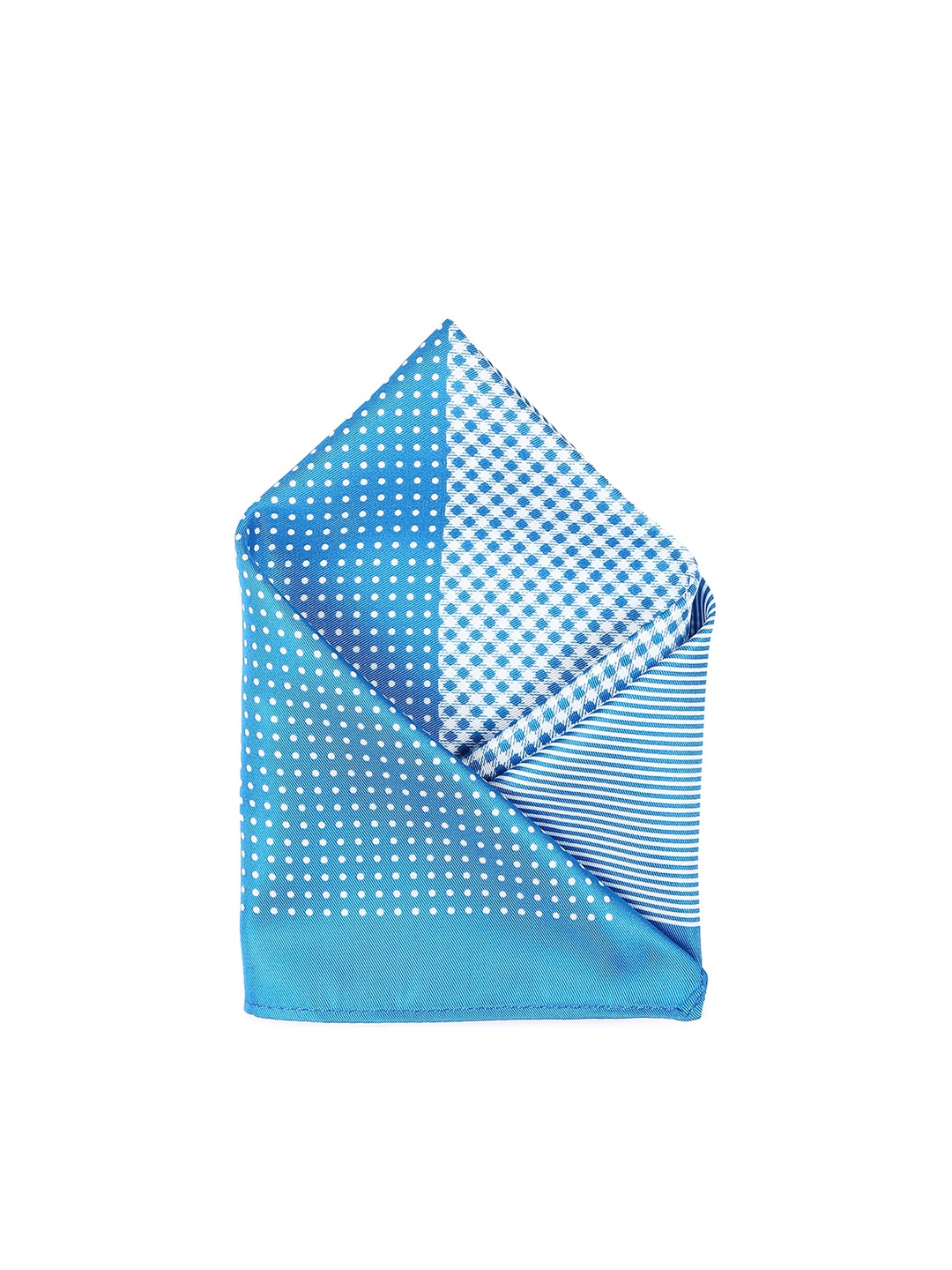 Arrow Men Blue & Off-White Printed Pocket Square