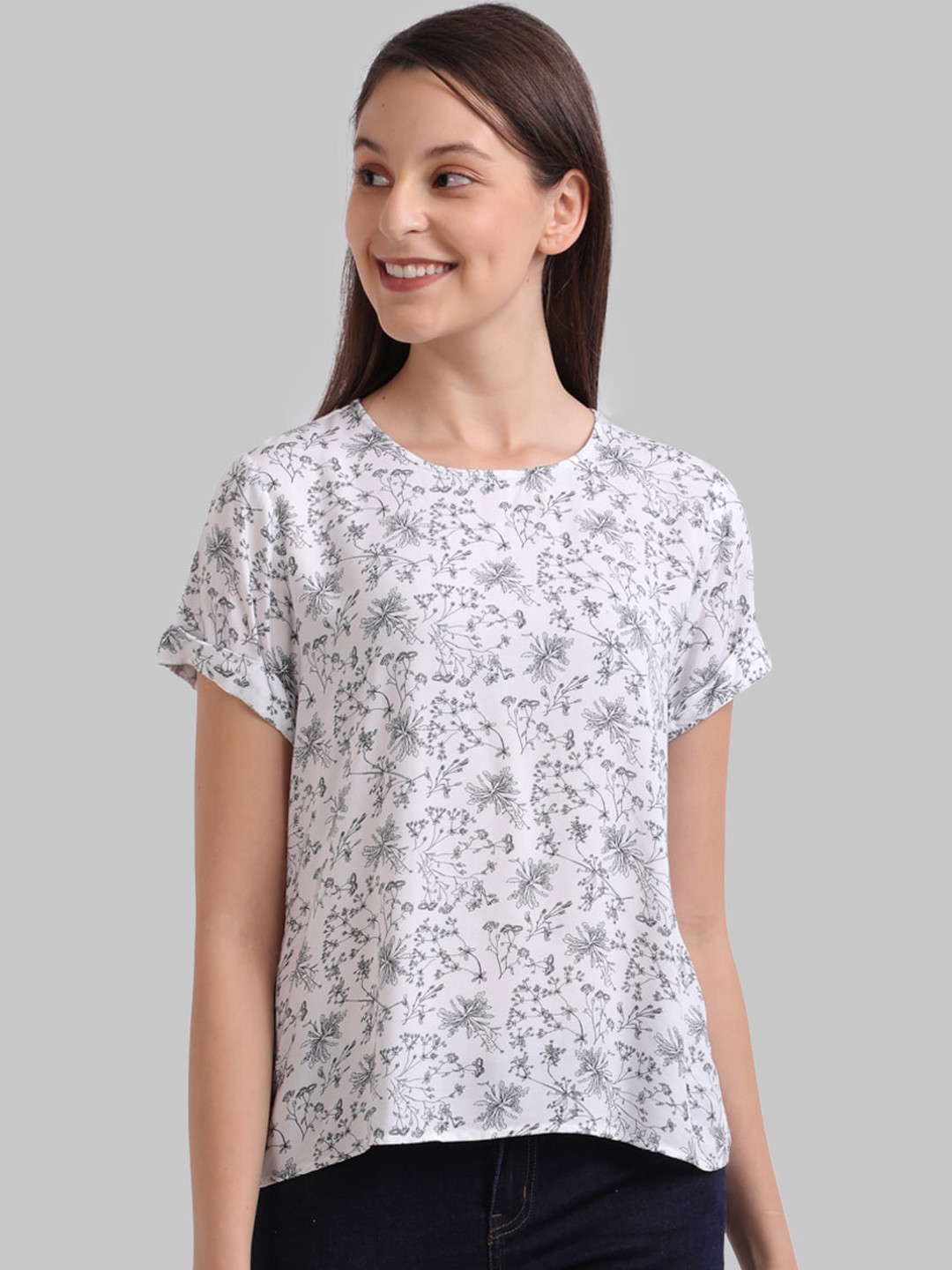Parx Women White Floral Printed Top
Parx Women White Floral Printed Top