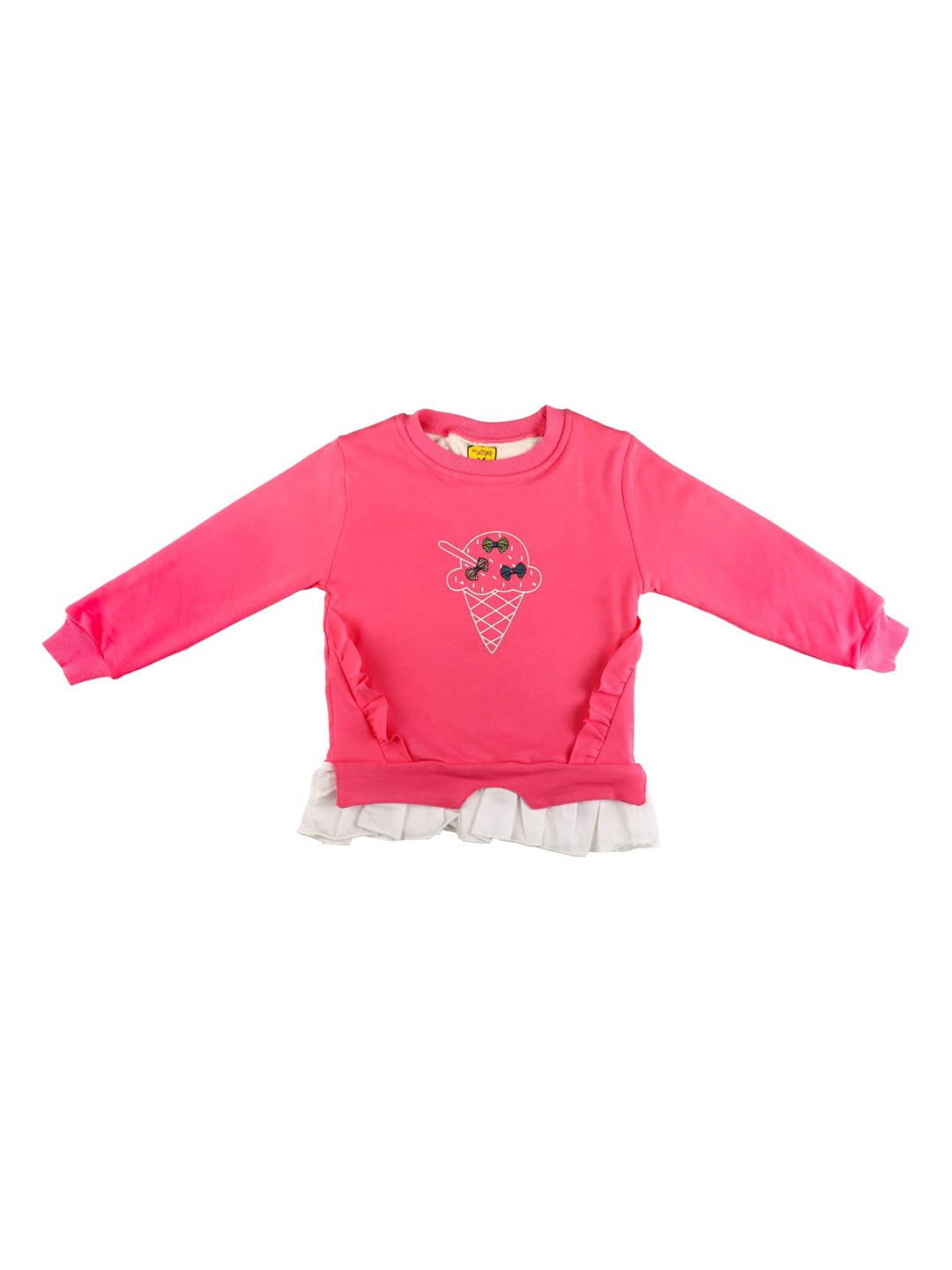 Lil Lollipop Girls Pink Solid Sweatshirt