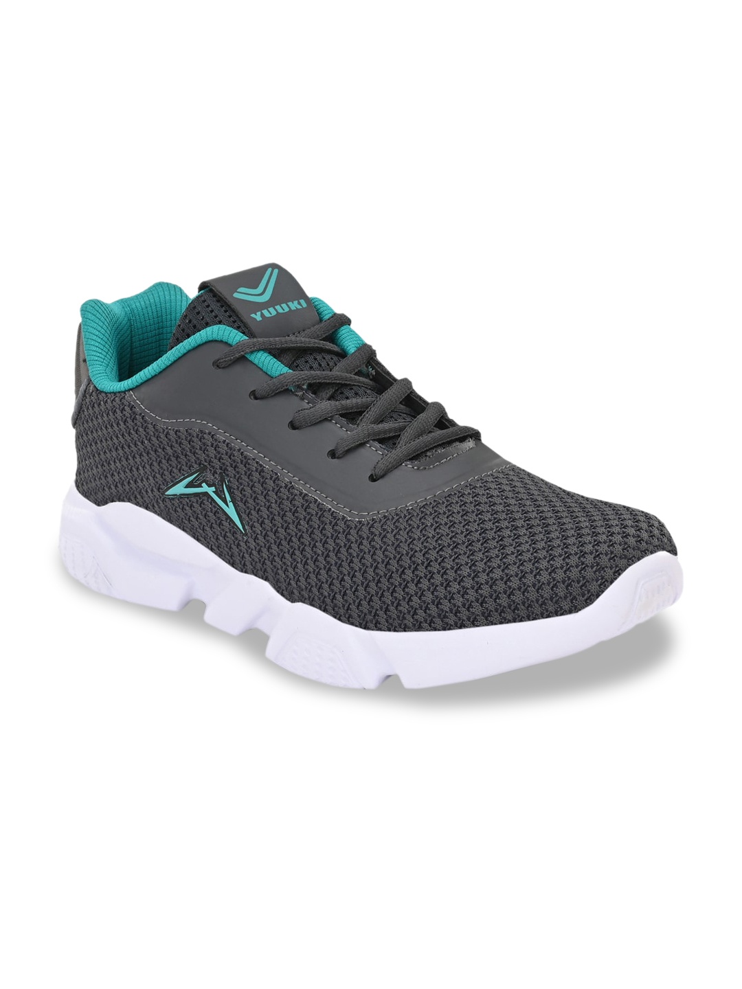 Yuuki Men Grey Mesh Running Shoes
